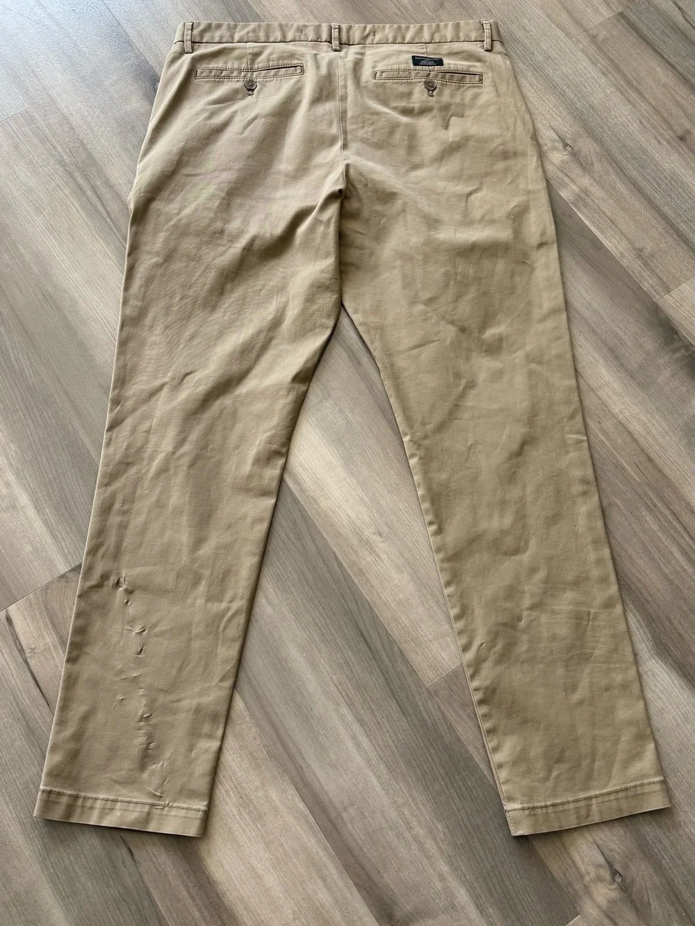 Banana Republic Khaki Straight-Leg Chinos - Light Khaki